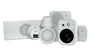 Multiple speakers to distribute the sound evenly